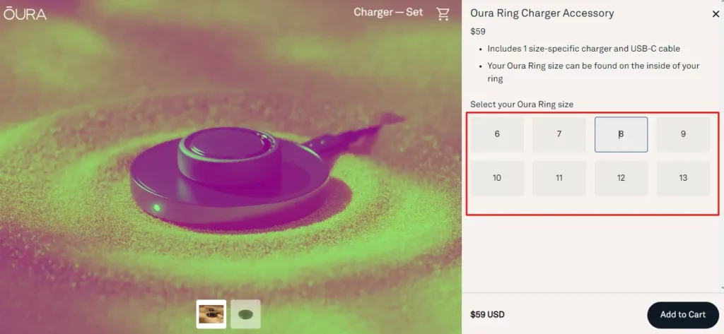 How To Purchase Additional Chargers Directly From The Oura Website?_Choose Oura Ring Size