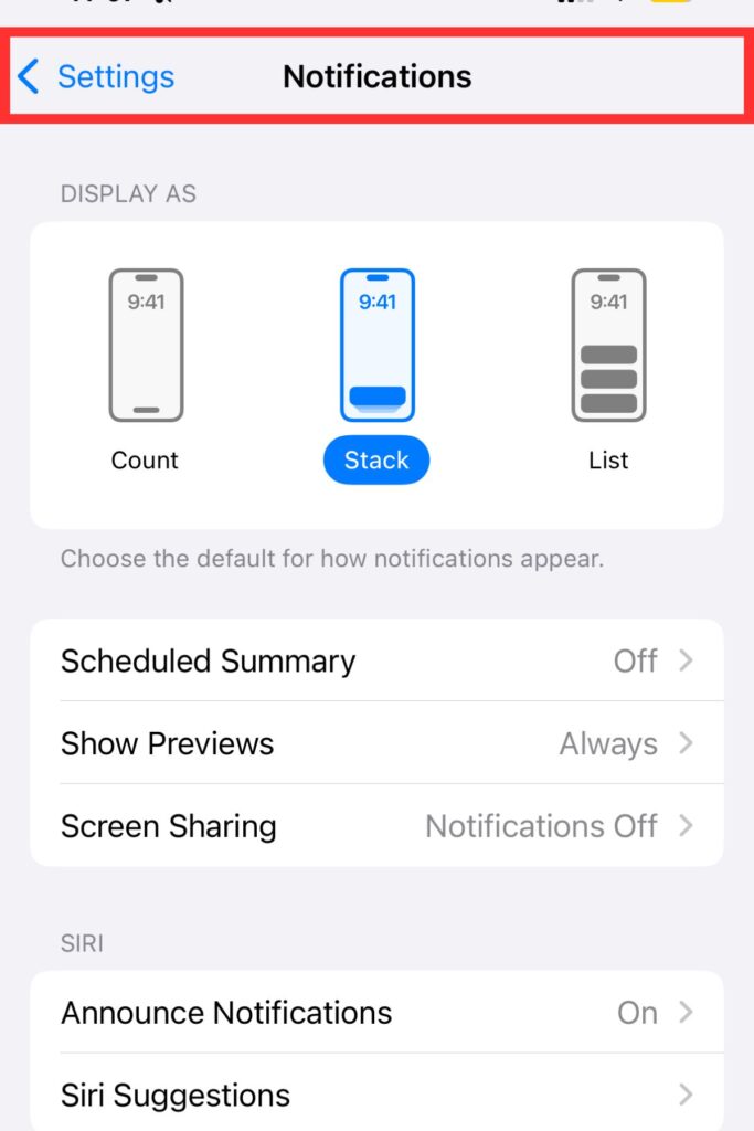 Click on Notifications, How To Stop Siri From Announcing Notifications On AirPods