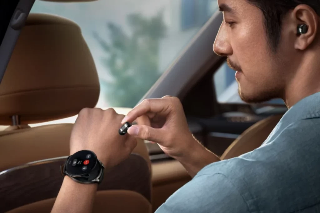 Huawei Watch Buds 2 being used; Huawei Watch Buds 2 explained