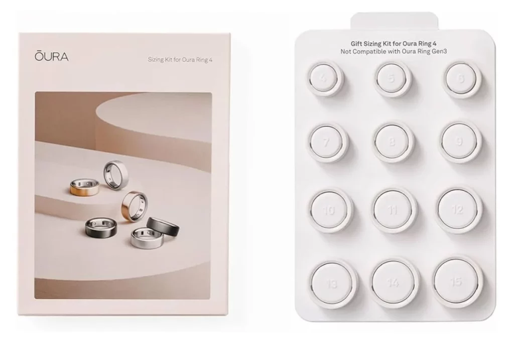 Oura Ring 4 sizing kit; Oura Ring 5 vs Oura Ring 4