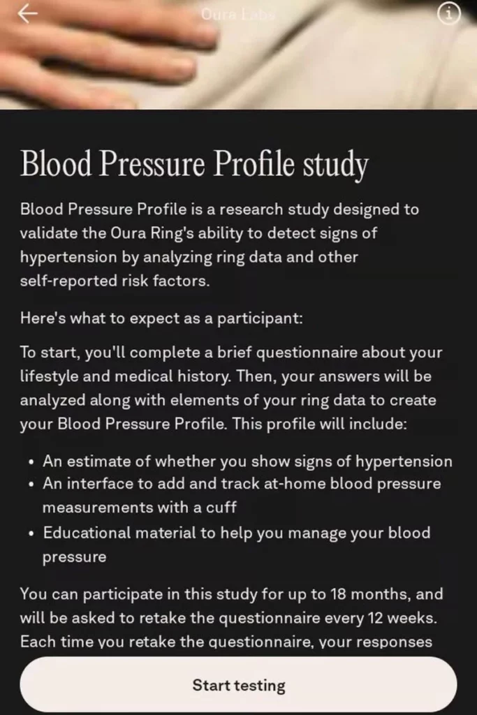 Oura Ring 5 Blood Pressure Profile Study; oura ring 5 vs galaxy ring