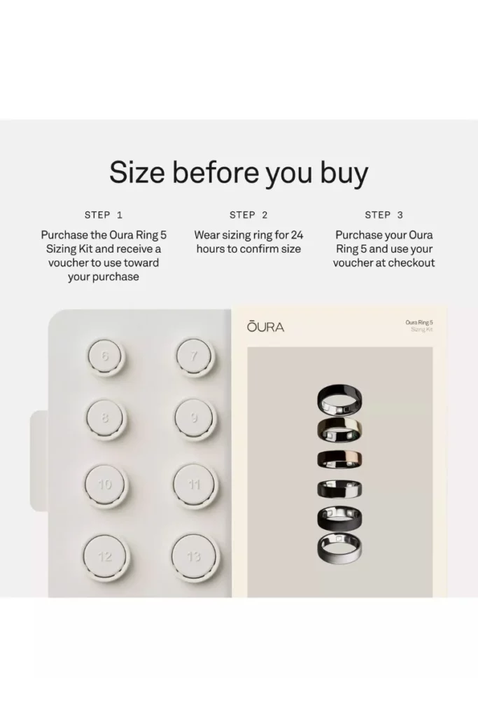Oura Ring 5 sizing kit; Oura Ring 5 vs Oura Ring 4