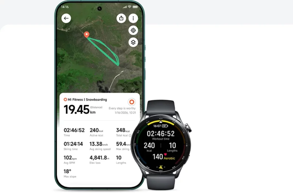 Xiaomi Watch S5 skiing Mode; Xiaomi Watch S5 explained