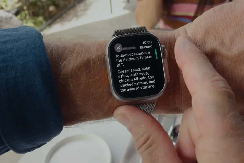 Apple Watch Live Recap; Apple Watch Audio Intelligence