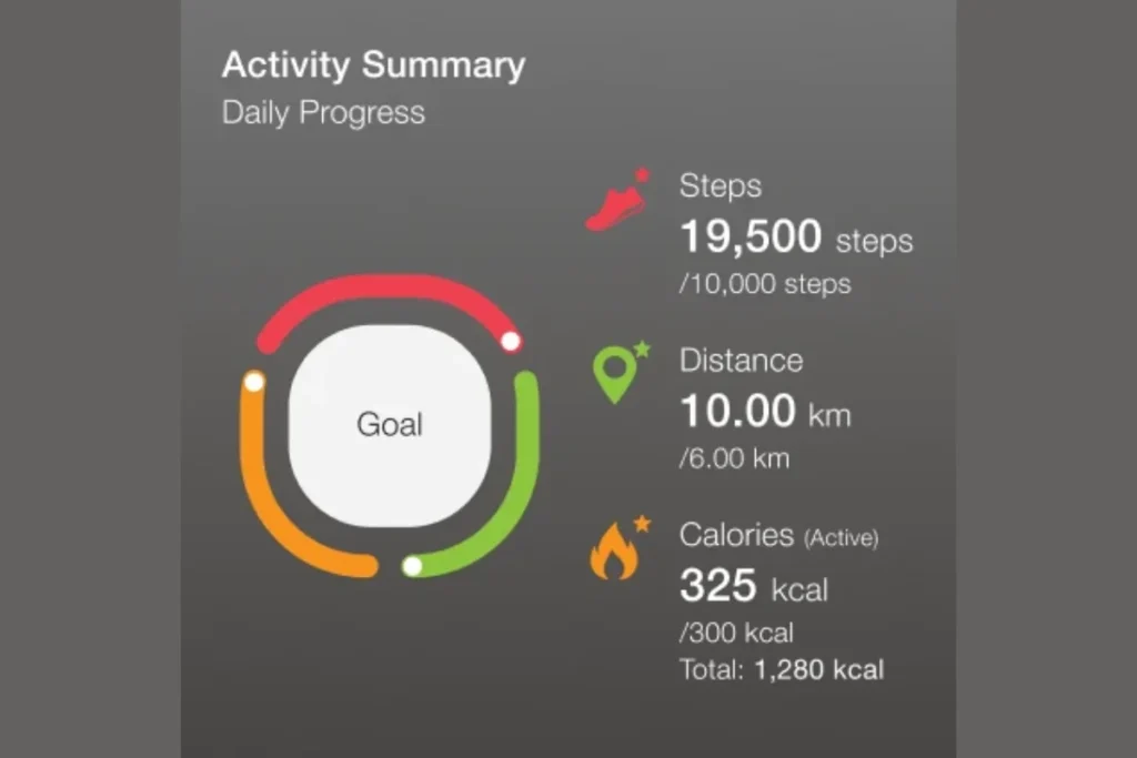 Actxa Spark Band Activity Summary; Actxa Spark Band